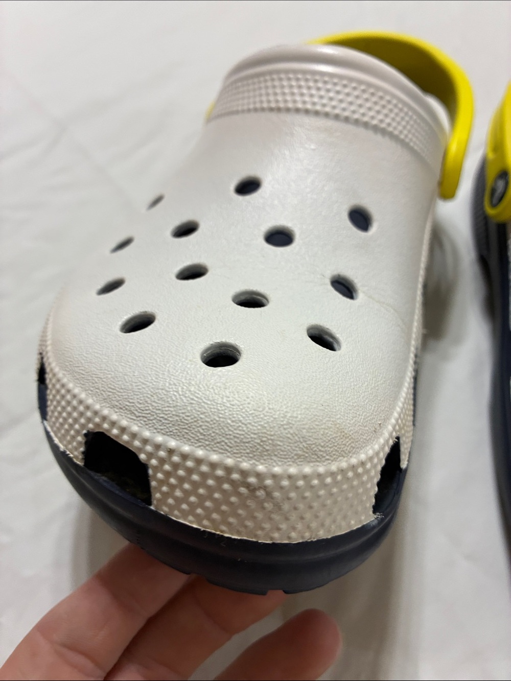 Unisex Crocs Classic Sport Clog (Navy/White/Yellow) - Picture 3 of 12